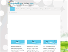 Tablet Screenshot of marketingadmins.com